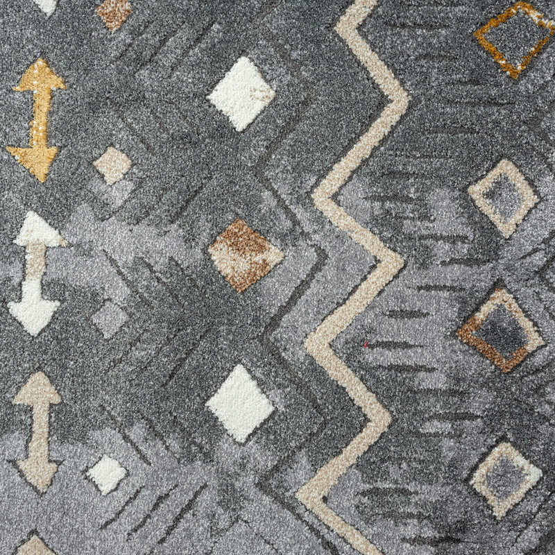 Union Rustic Koury Performance Dark Gray Rug Wayfair